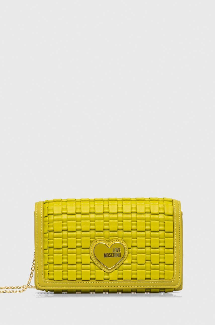 Love Moschino Torbica zelena barva - Pepit.si