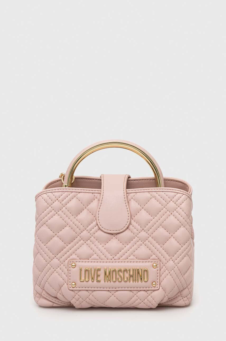 Love Moschino Torbica roza barva - Pepit.si