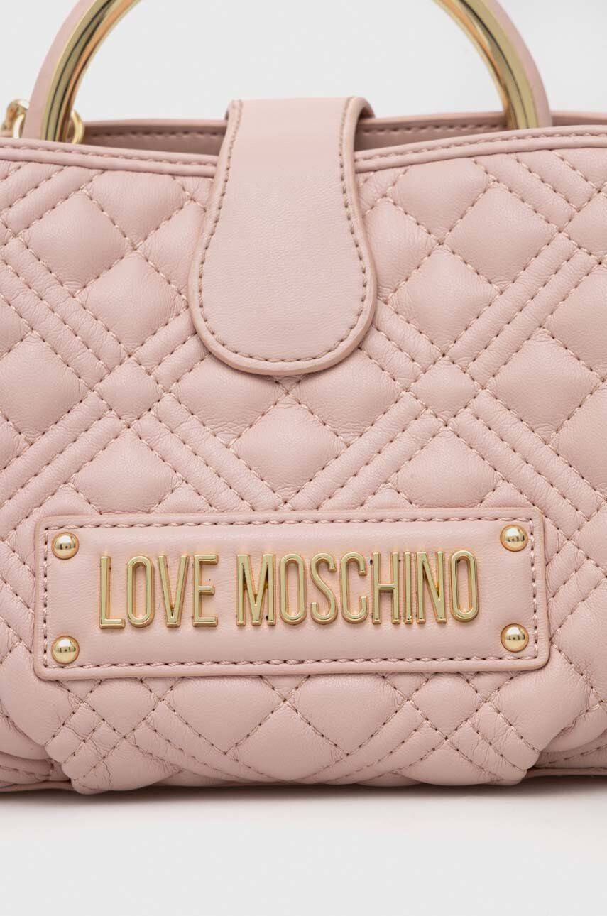 Love Moschino Torbica roza barva - Pepit.si