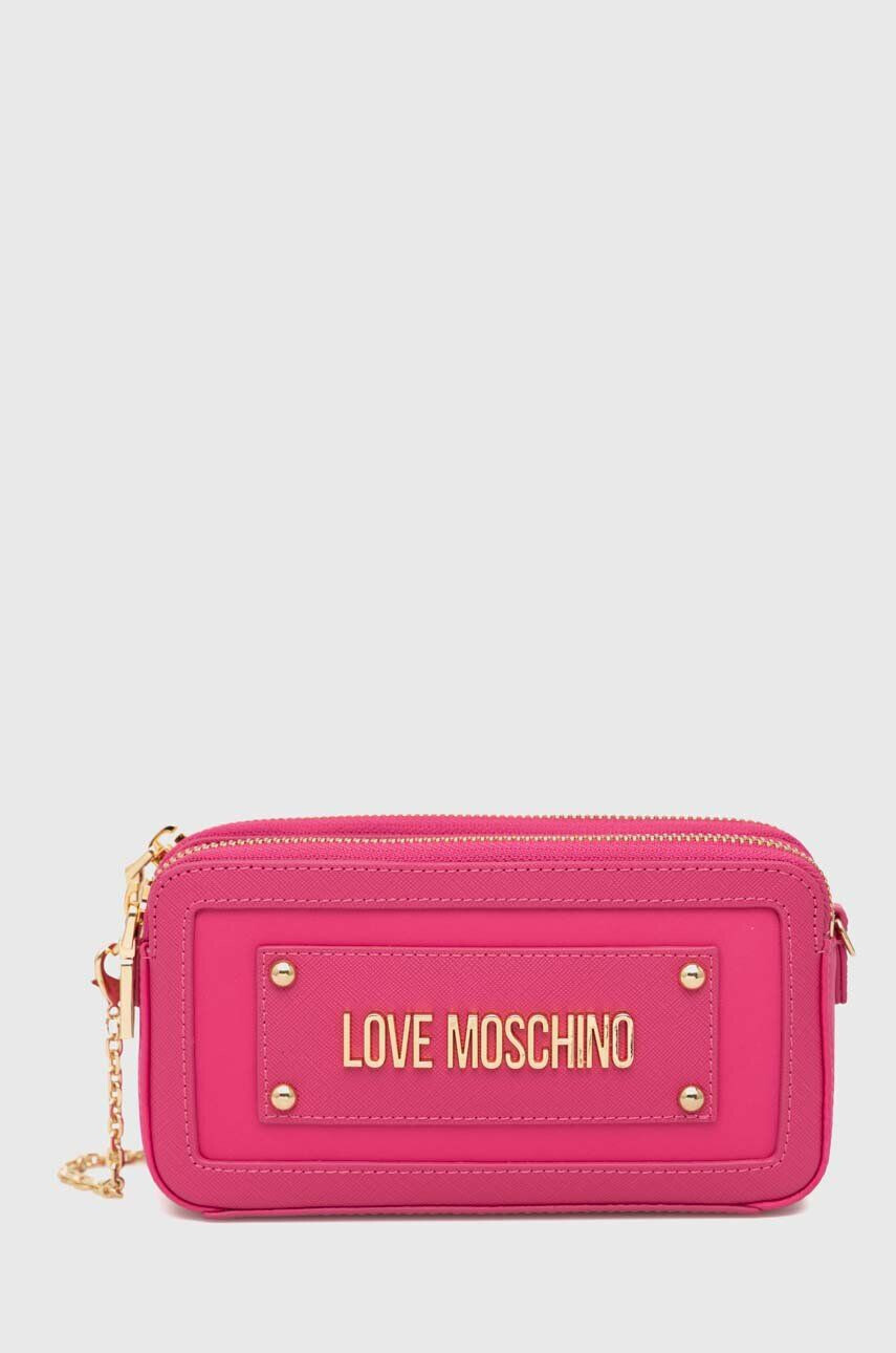 Love Moschino Torbica roza barva - Pepit.si