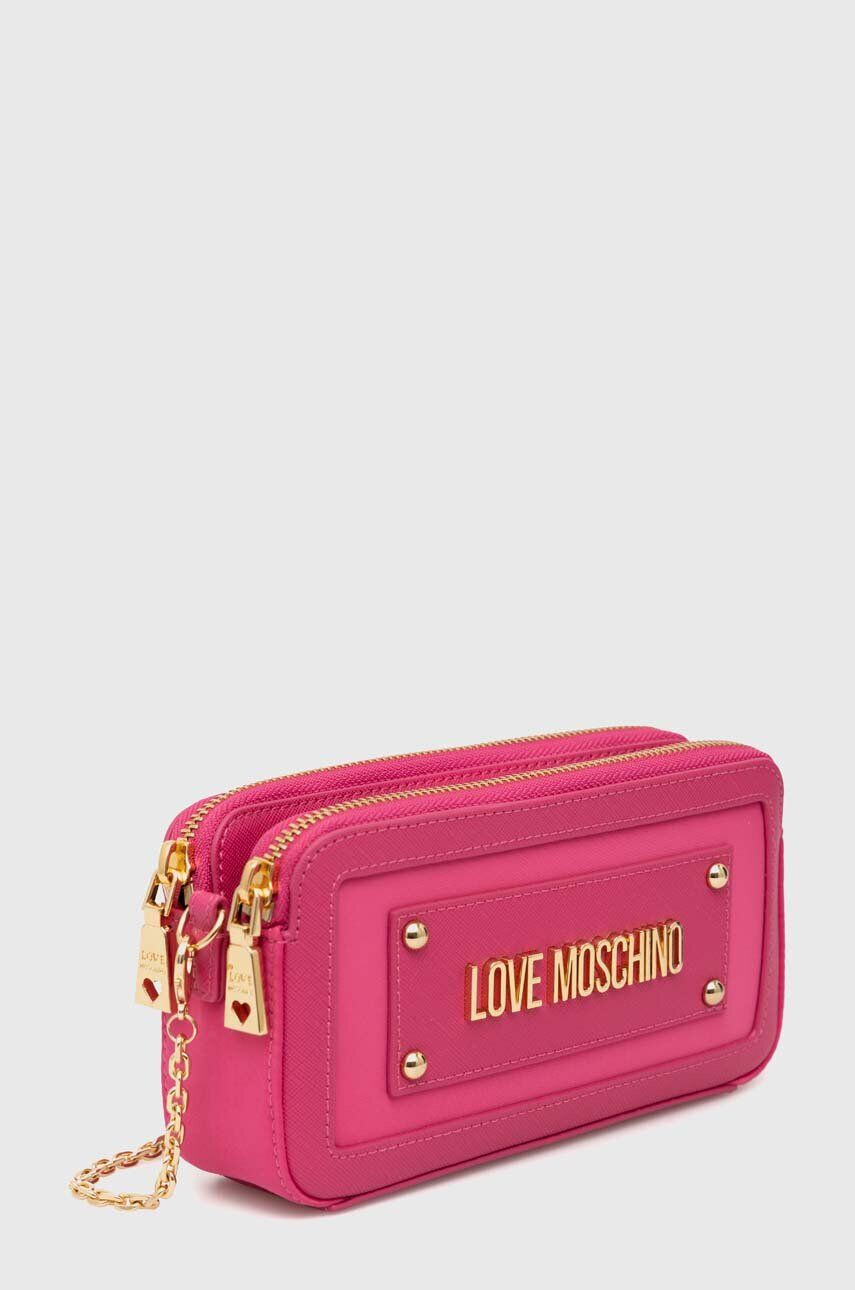 Love Moschino Torbica roza barva - Pepit.si