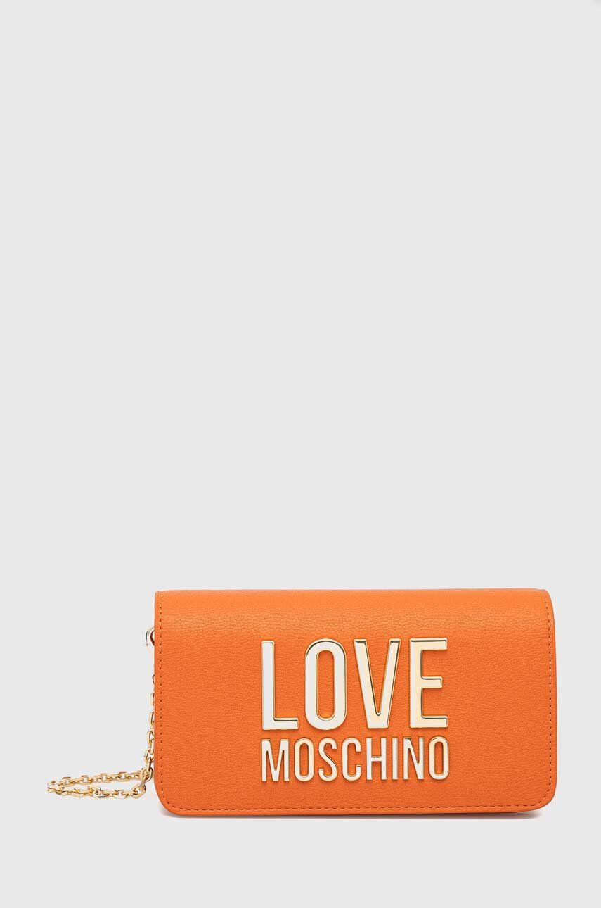 Love Moschino Torbica oranžna barva - Pepit.si