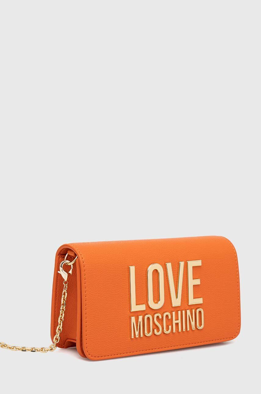 Love Moschino Torbica oranžna barva - Pepit.si