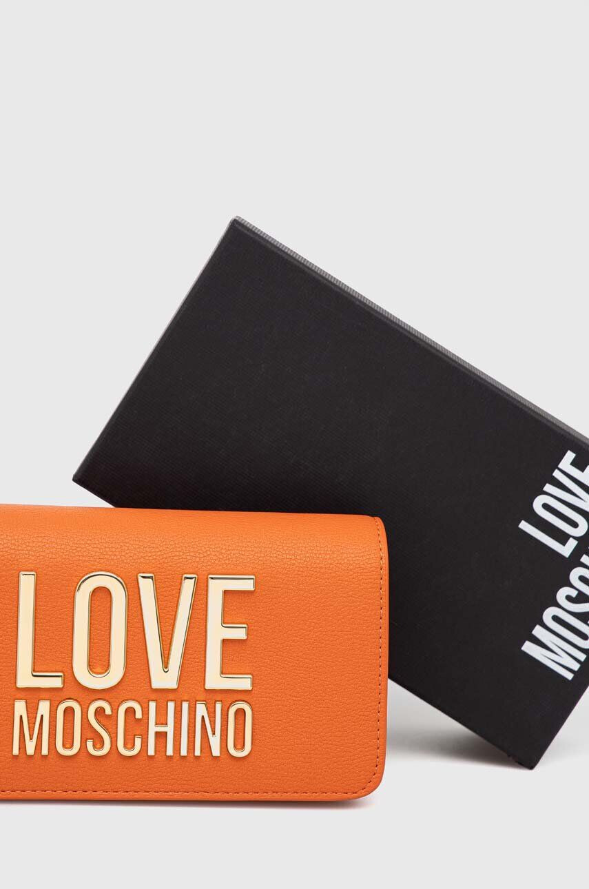 Love Moschino Torbica oranžna barva - Pepit.si