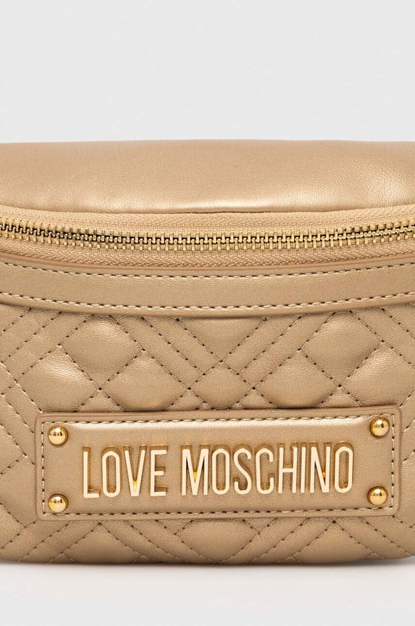 Love Moschino Torbica za okoli pasu zlata barva - Pepit.si