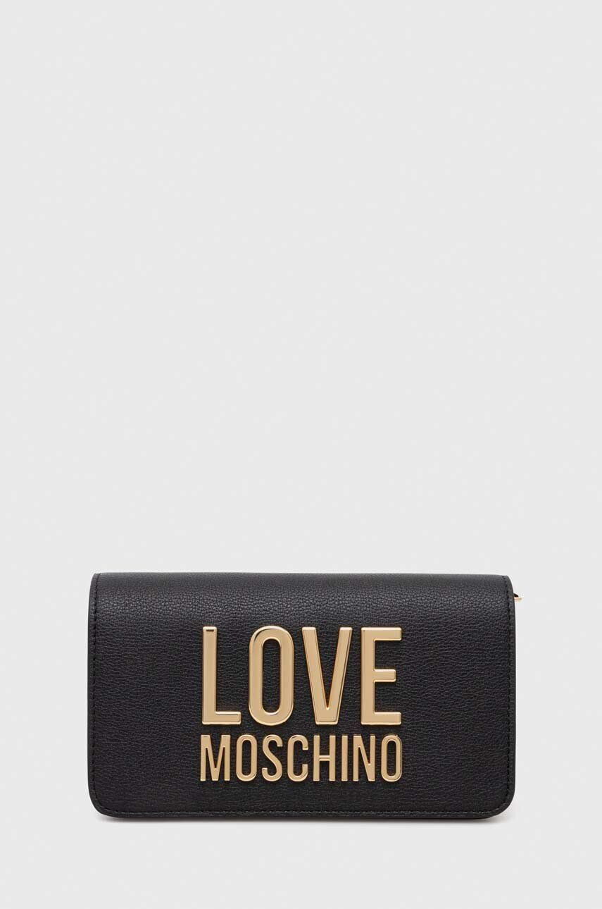 Love Moschino Večerna torbica črna barva - Pepit.si