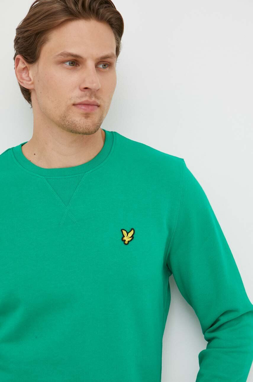 Lyle & Scott Bombažen pulover rjava barva - Pepit.si