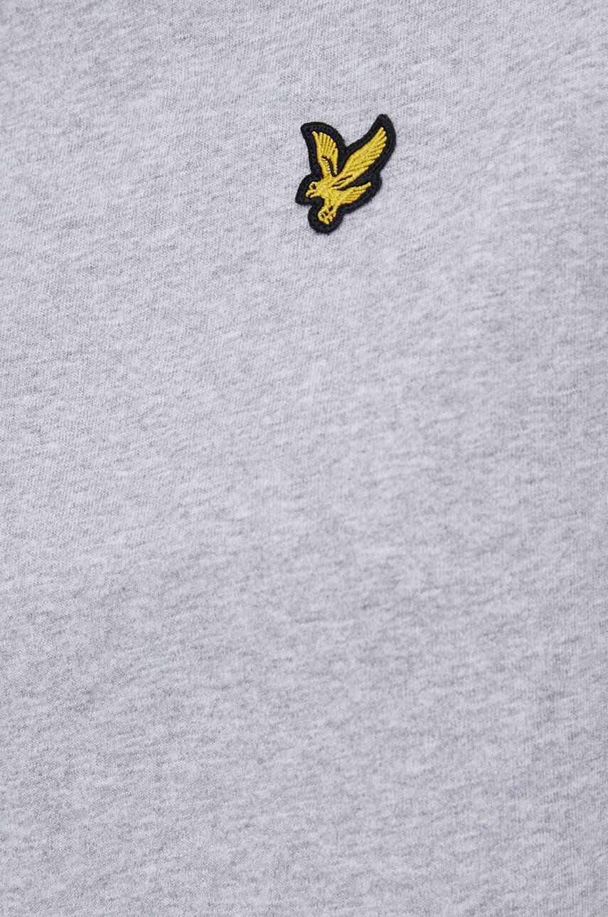 Lyle & Scott Bombažen t-shirt siva barva - Pepit.si