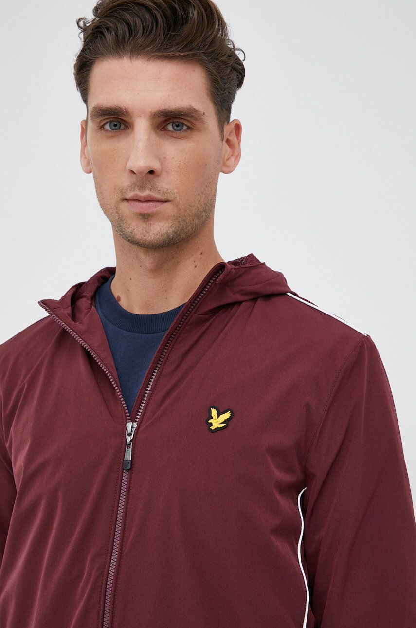 Lyle & Scott Jakna bordo barva - Pepit.si