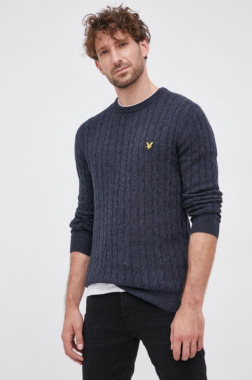 Lyle & Scott pulover s primesjo volne - Pepit.si