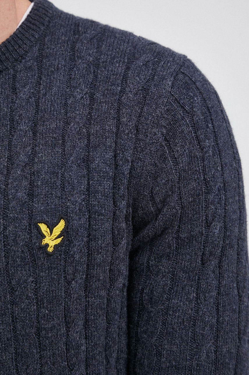 Lyle & Scott pulover s primesjo volne - Pepit.si