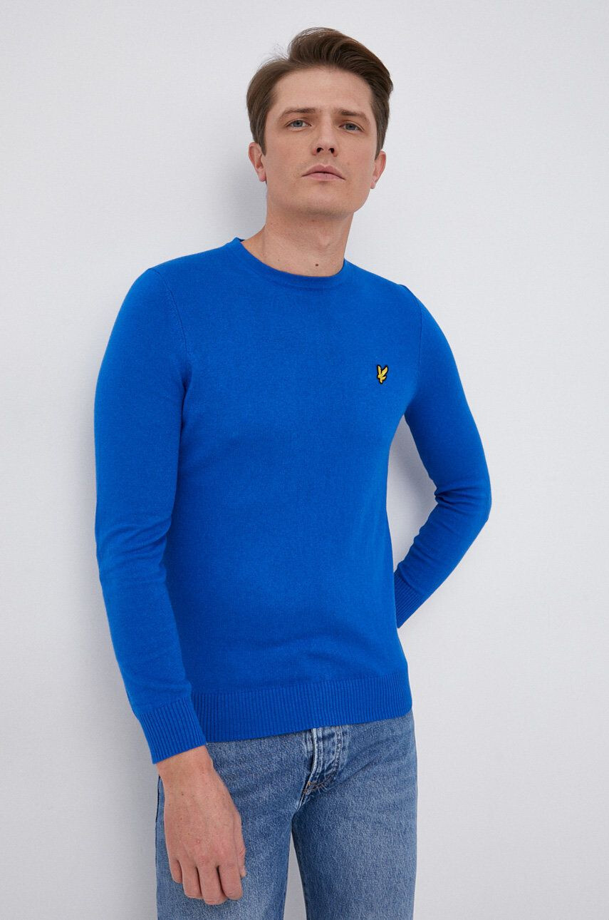 Lyle & Scott Pulover s primesjo volne moški modra barva - Pepit.si