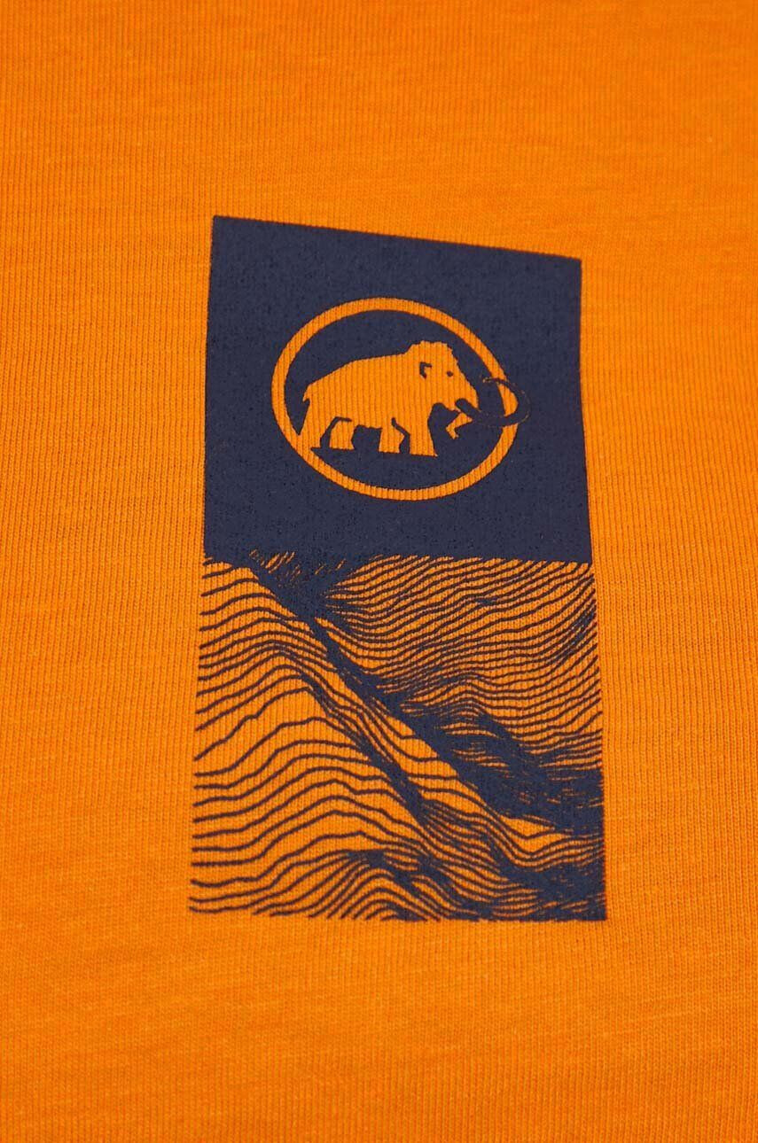 Mammut Športna kratka majica Core Emblem oranžna barva - Pepit.si