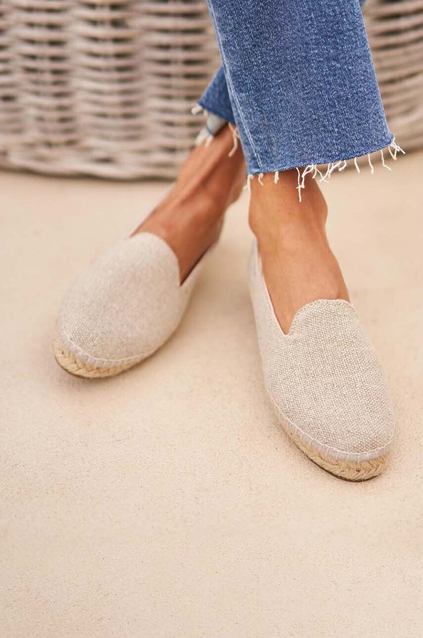 Manebi Espadrile Flat Espadrilles bež barva O 7.1 N0 - Pepit.si