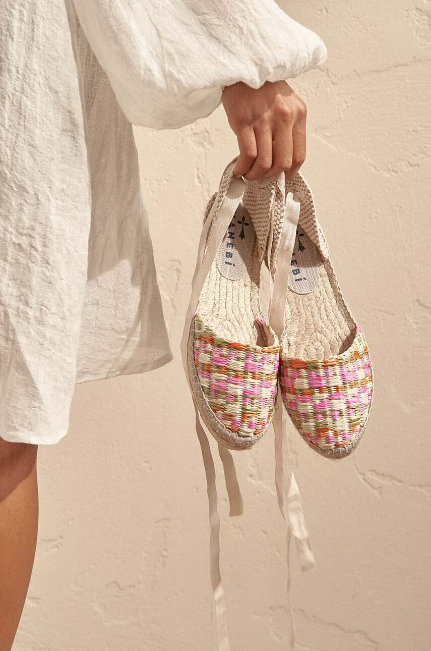 Manebi Espadrile Flat Valenciana Espadrilles bež barva G 7.0 P0 - Pepit.si