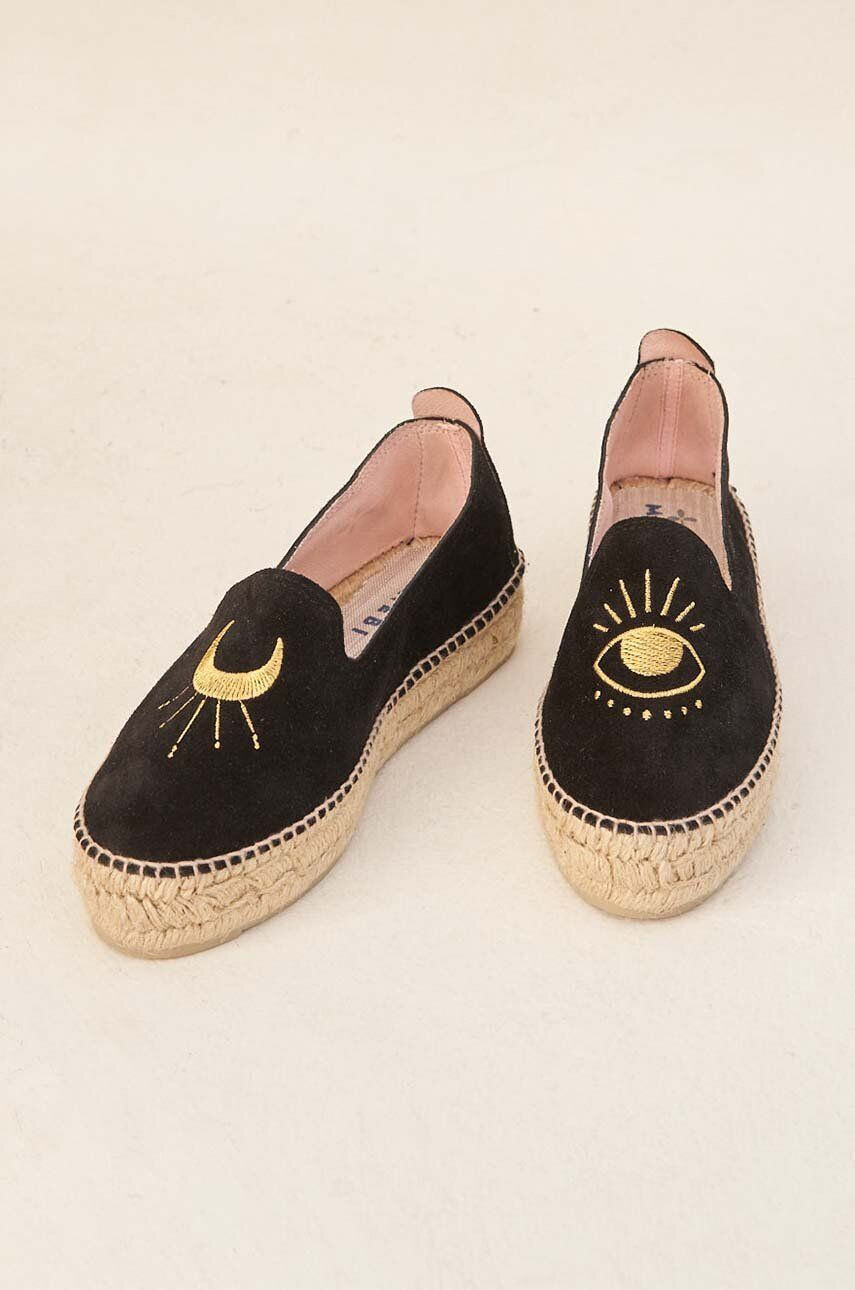 Manebi Espadrile iz semiša Double Sole Espadrilles - Pepit.si