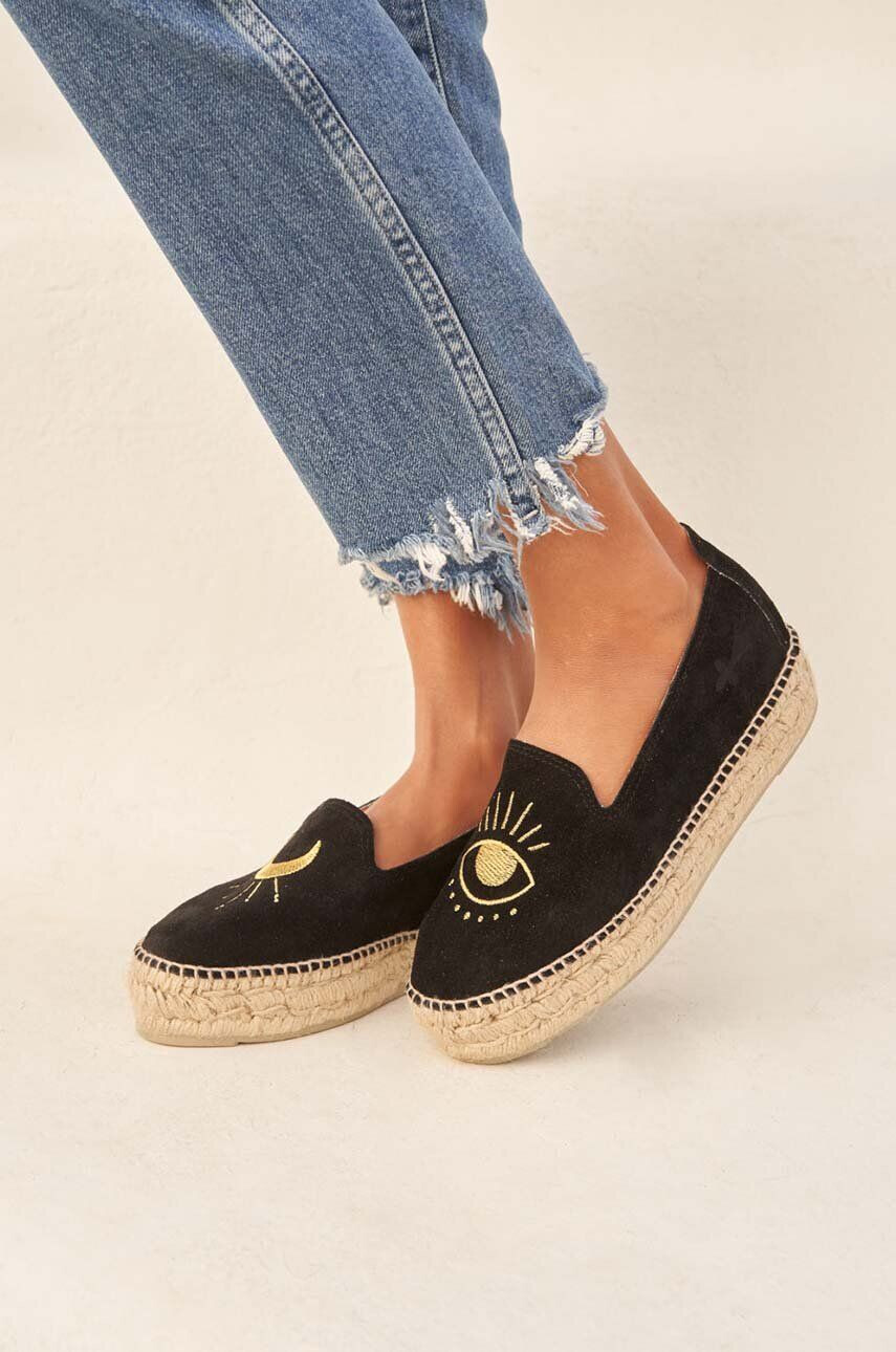 Manebi Espadrile iz semiša Double Sole Espadrilles - Pepit.si