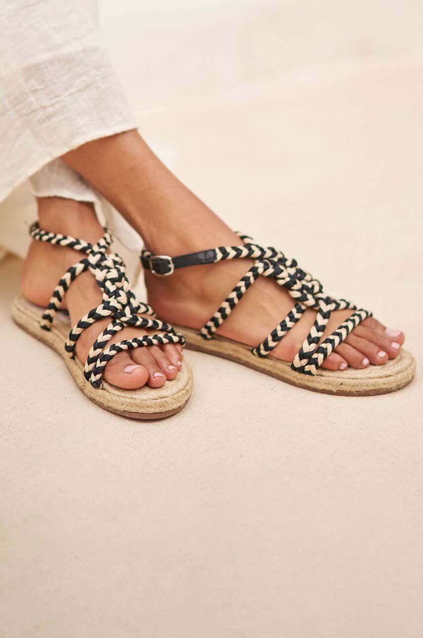 Manebi Sandali Rope Sandals ženski bež barva F 7.5 Y0 - Pepit.si