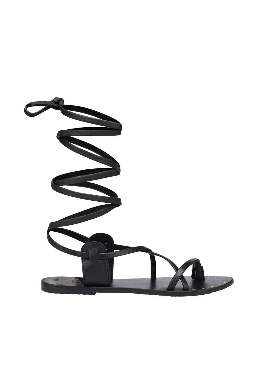 Manebi Usnjeni sandali Tie-Up Leather Sandals - Pepit.si