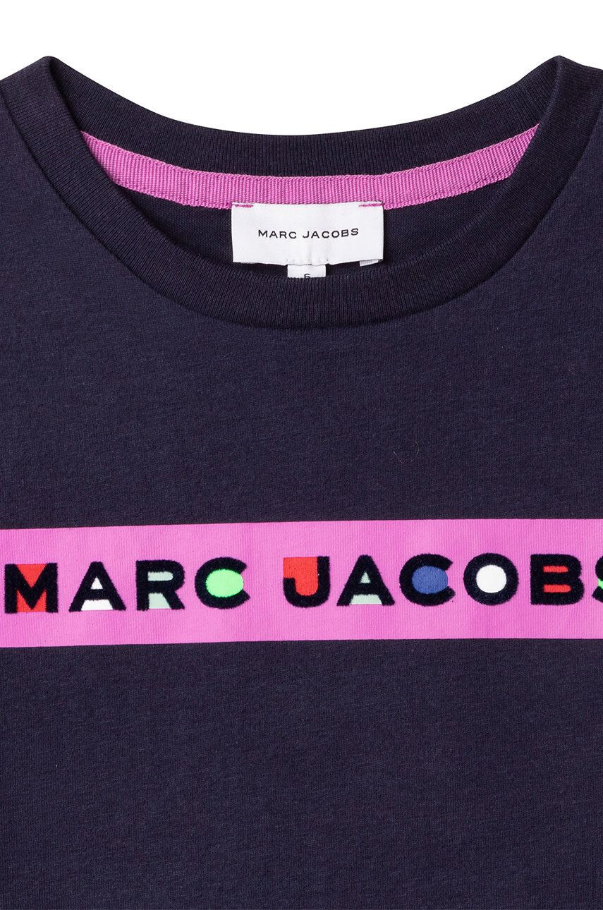 Marc Jacobs Otroška bombažna kratka majica črna barva - Pepit.si