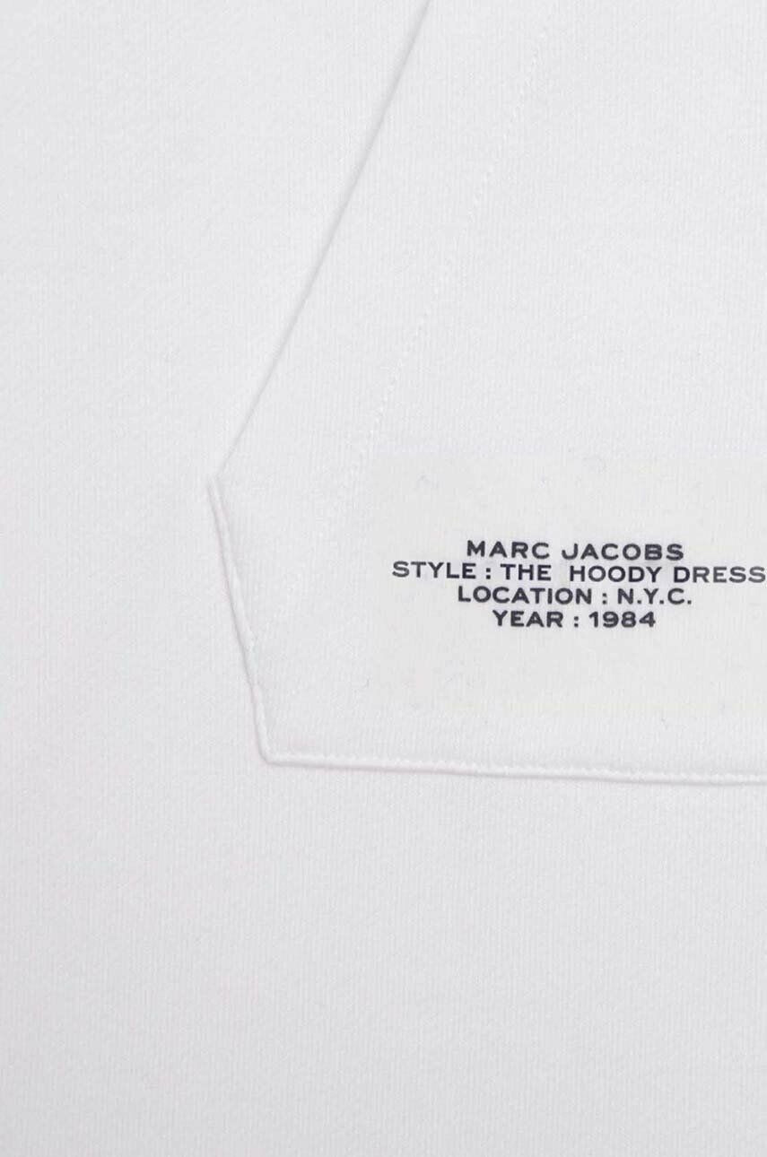 Marc Jacobs Otroška bombažna obleka bela barva - Pepit.si