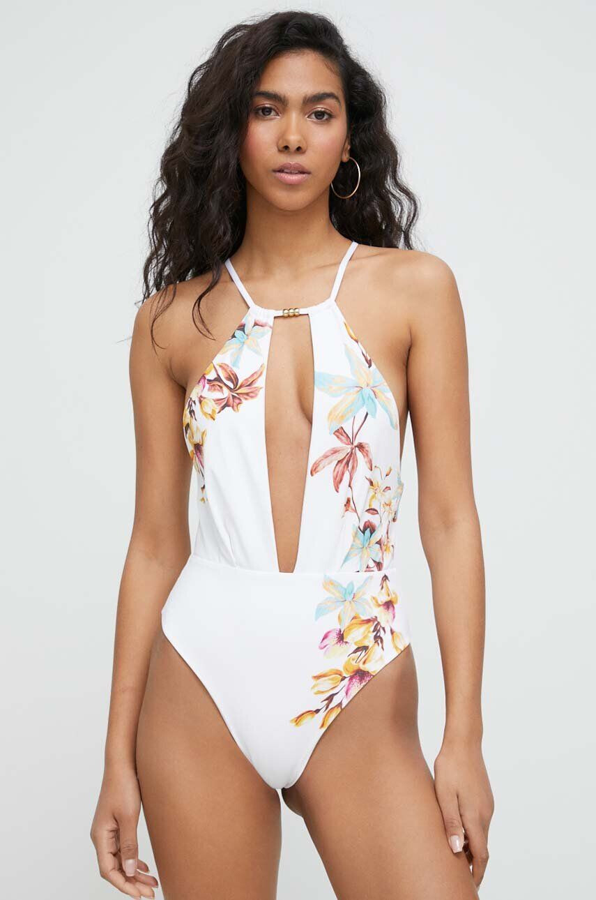 Max Mara Beachwear Enodelne kopalke bela barva - Pepit.si