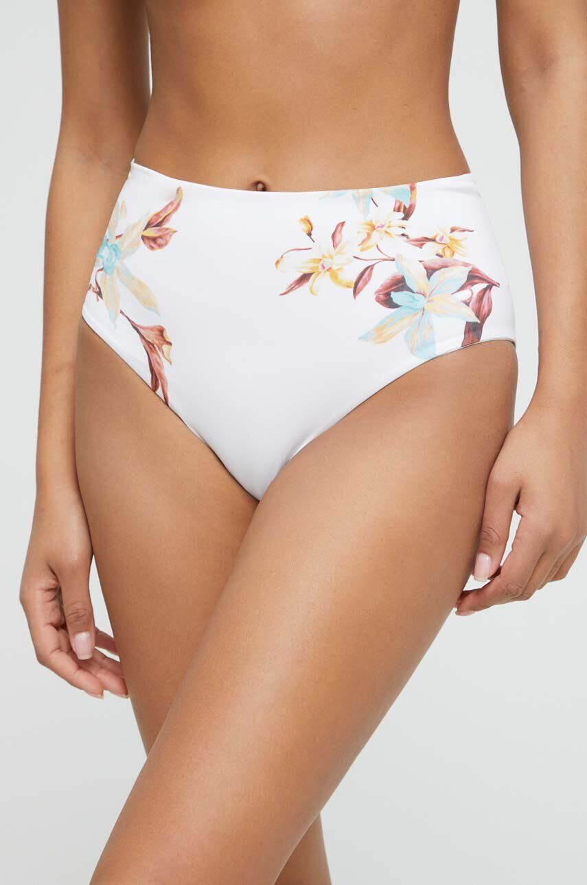 Max Mara Beachwear Spodnji del kopalk bela barva - Pepit.si