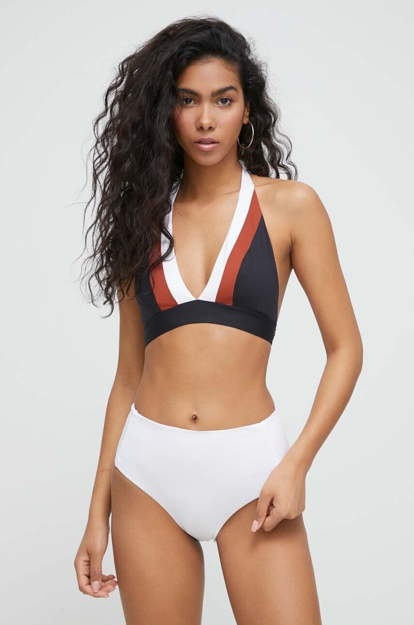 Max Mara Beachwear Spodnji del kopalk bela barva - Pepit.si