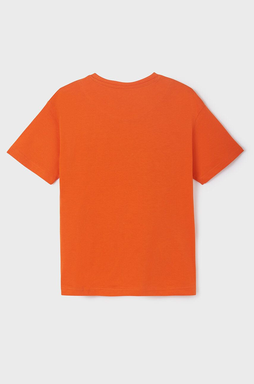 Mayoral Otroški bombažen t-shirt oranžna barva - Pepit.si