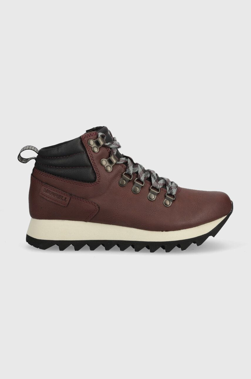 Merrell Čevlji Alpine Hiker ženski bordo barva - Pepit.si