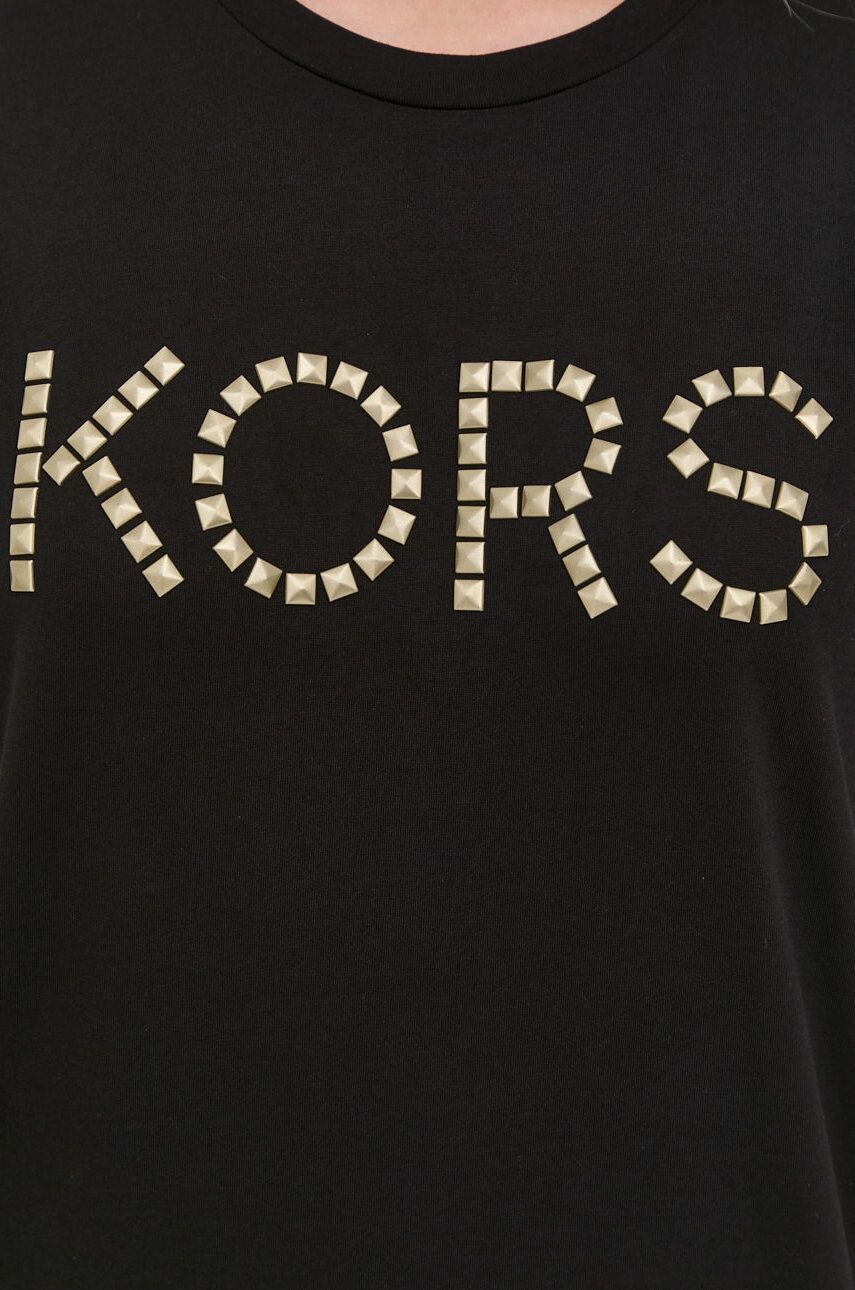 MICHAEL Michael Kors Bombažen t-shirt črna barva - Pepit.si