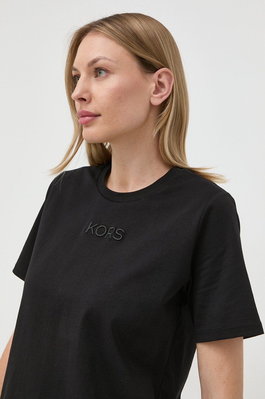 MICHAEL Michael Kors Bombažen t-shirt črna barva - Pepit.si