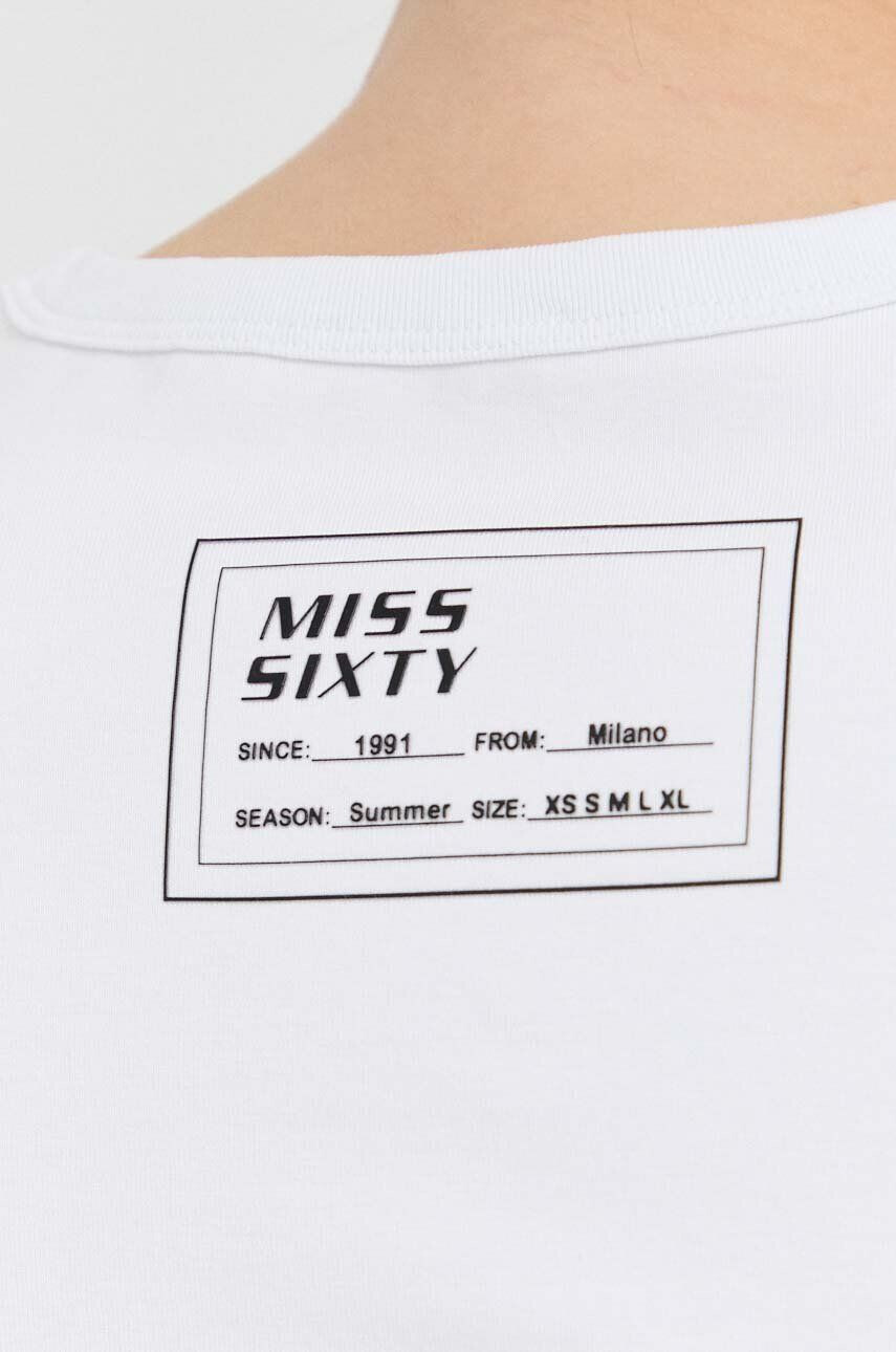 Miss Sixty Kratka majica ženski bela barva - Pepit.si