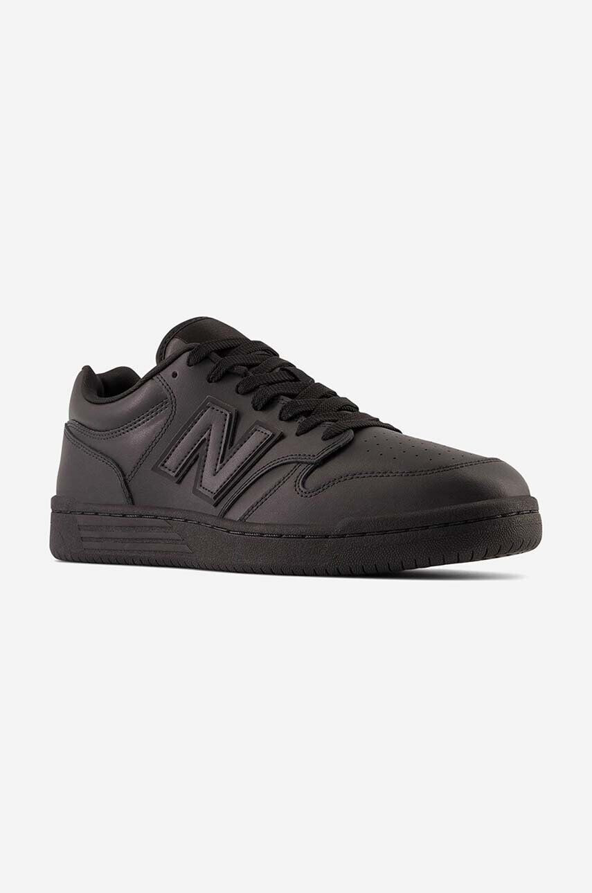 New Balance Usnjene superge BB480L3B črna barva - Pepit.si