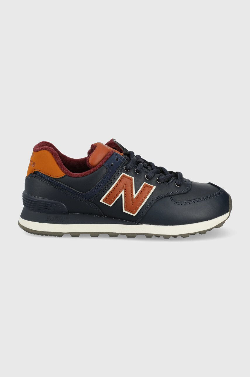 New Balance Usnjene superge Ml574omc mornarsko modra barva - Pepit.si