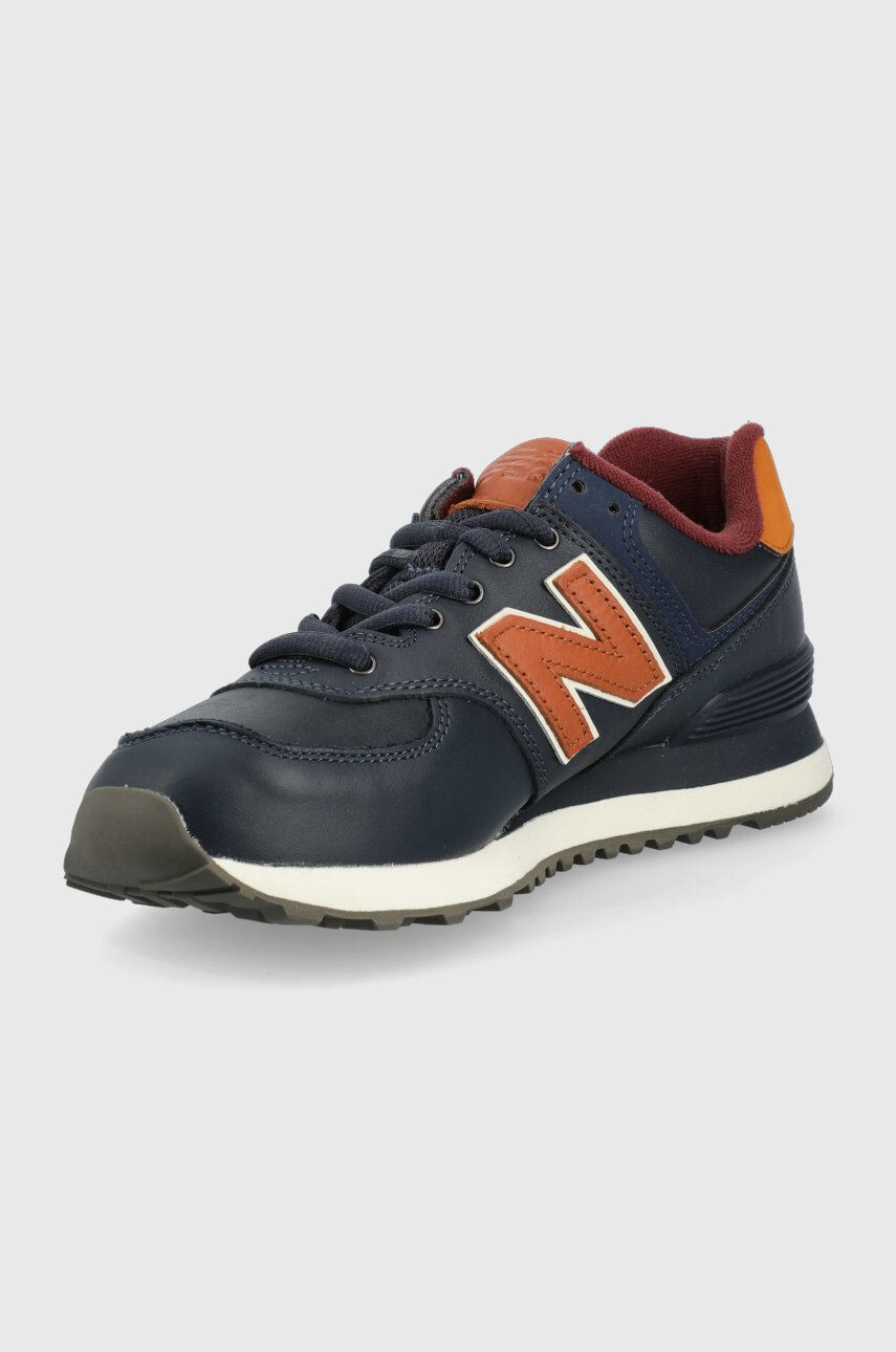 New Balance Usnjene superge Ml574omc mornarsko modra barva - Pepit.si