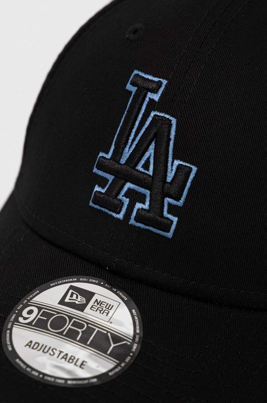 New Era Bombažna bejzbolska kapa črna barva LOS ANGELES DODGERS - Pepit.si