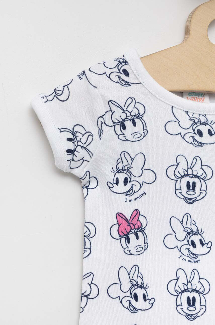 OVS Bombažen body za dojenčka X Disney (2-pack) bela barva - Pepit.si