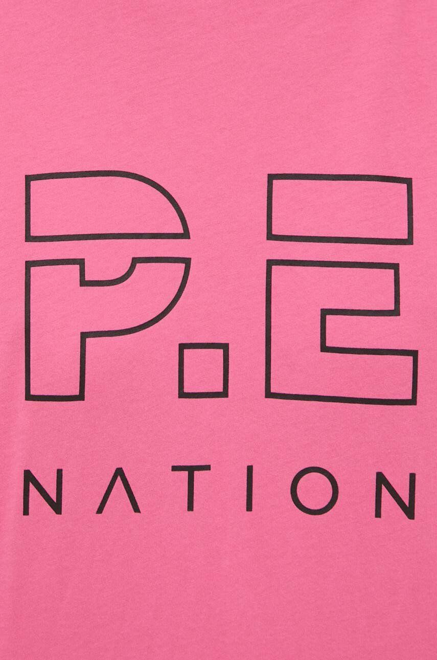 P.E Nation Bombažen t-shirt vijolična barva - Pepit.si