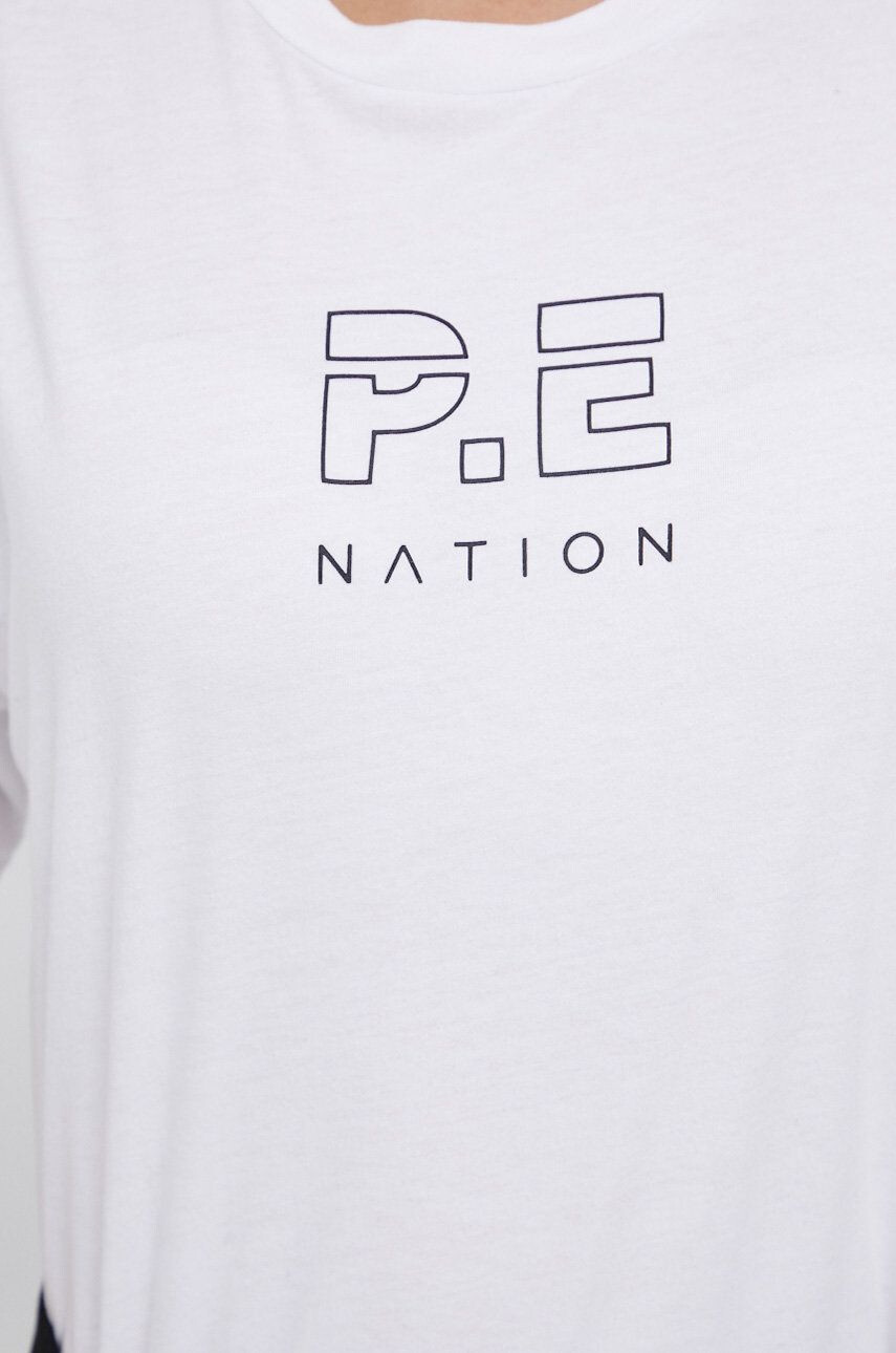 P.E Nation Bombažen t-shirt bela barva - Pepit.si