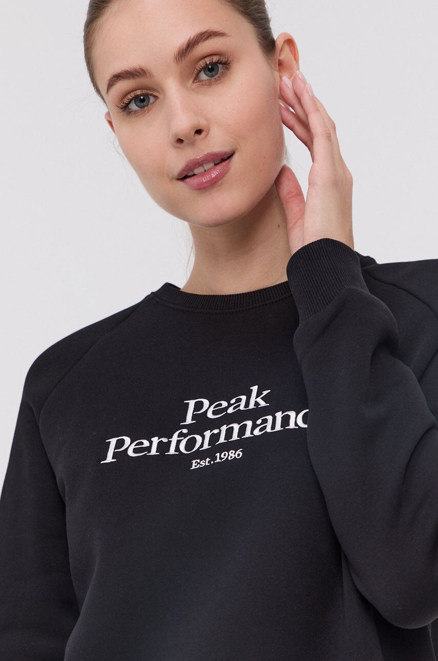 Peak Performance Bluza ženska črna barva - Pepit.si