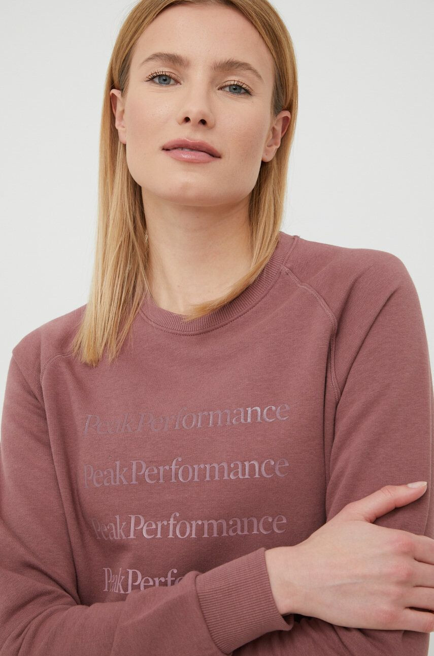 Peak Performance Bluza ženska roza barva - Pepit.si