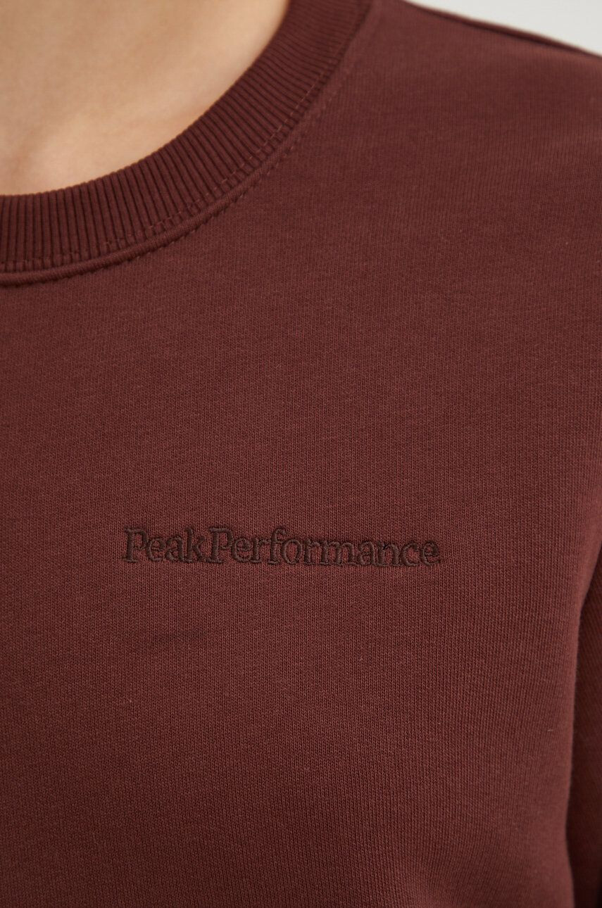 Peak Performance Bluza ženska rjava barva - Pepit.si