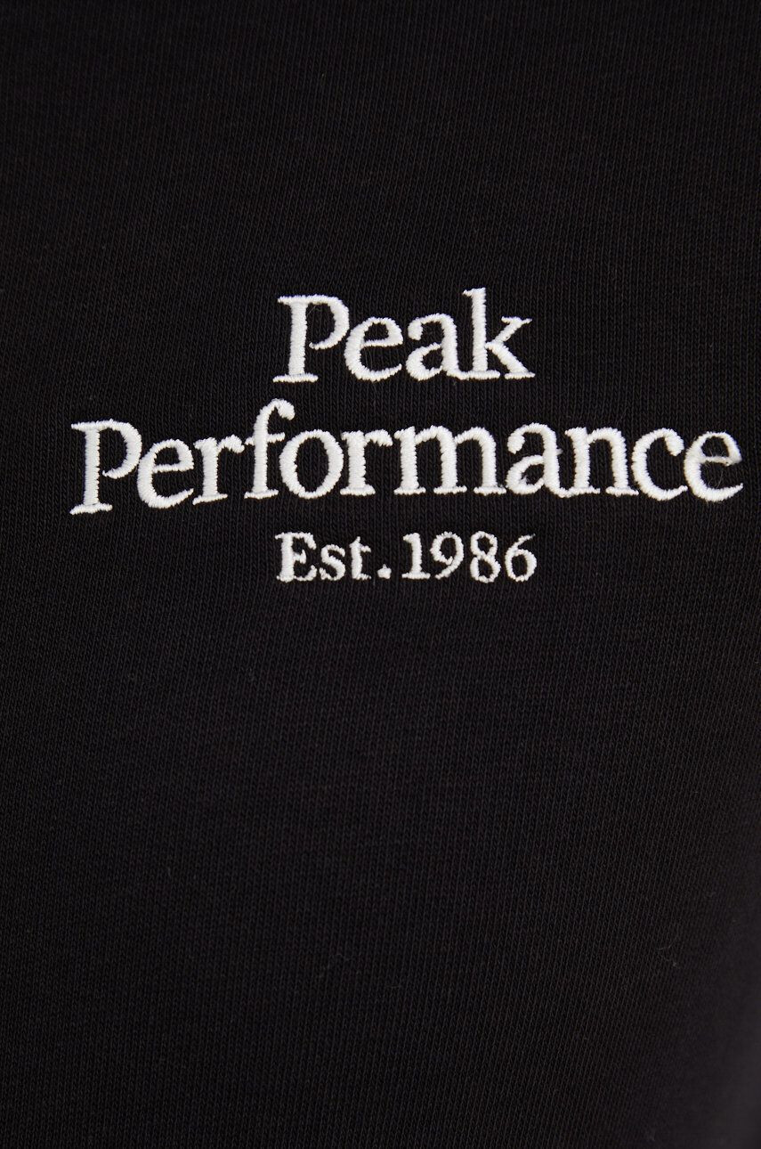 Peak Performance Bluza ženska črna barva s kapuco - Pepit.si