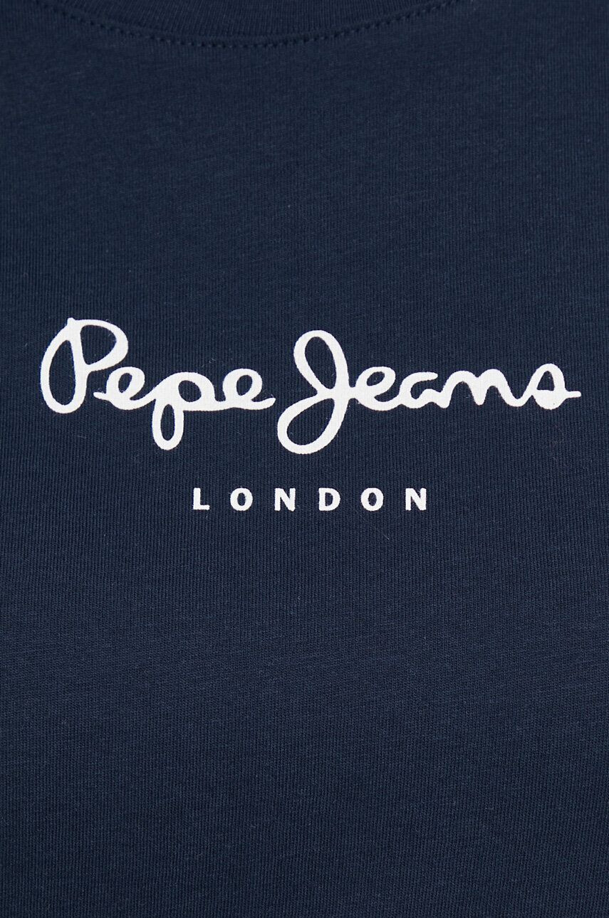 Pepe Jeans Bombažna kratka majica mornarsko modra barva - Pepit.si