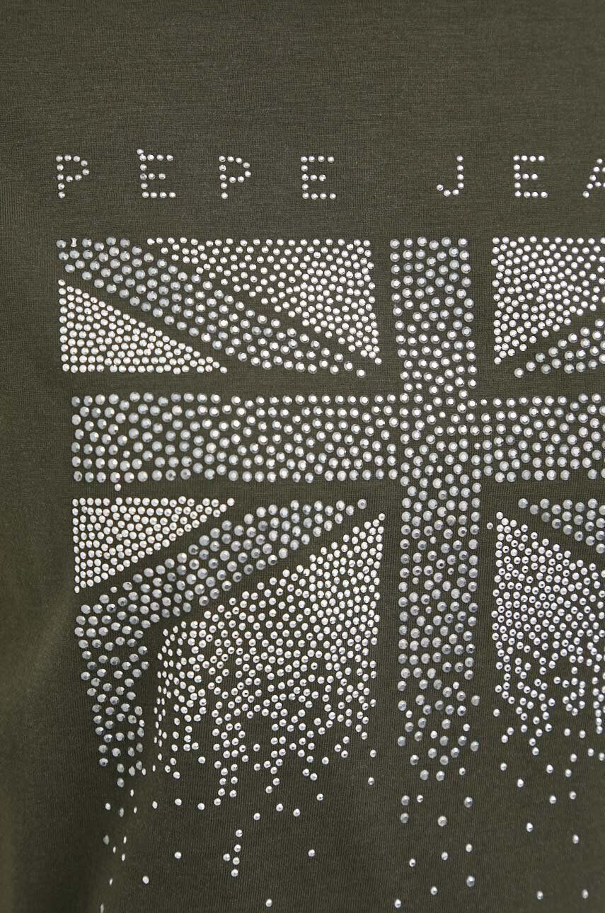 Pepe Jeans Bombažna kratka majica bela barva - Pepit.si