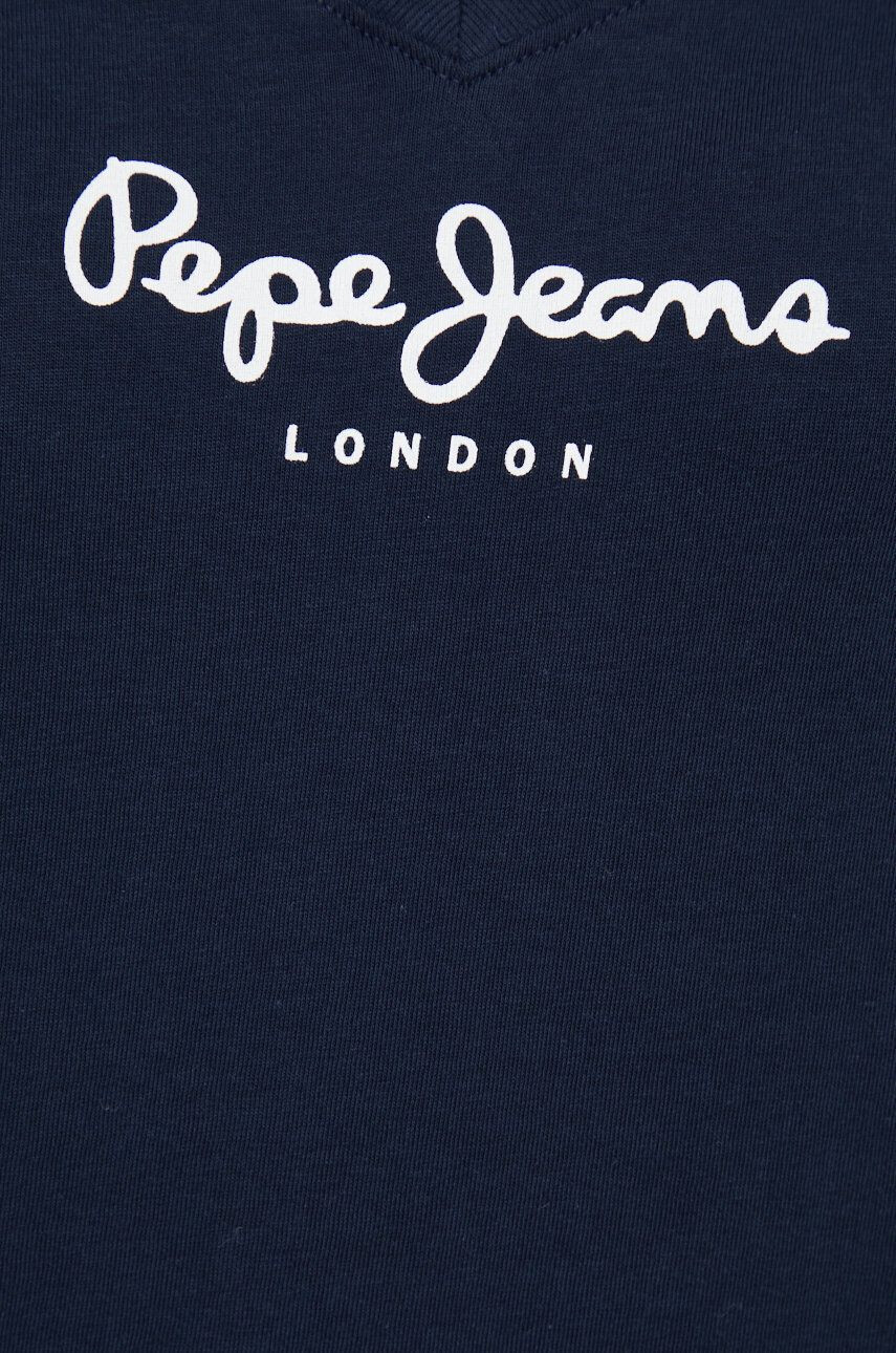 Pepe Jeans Bombažna kratka majica mornarsko modra barva - Pepit.si