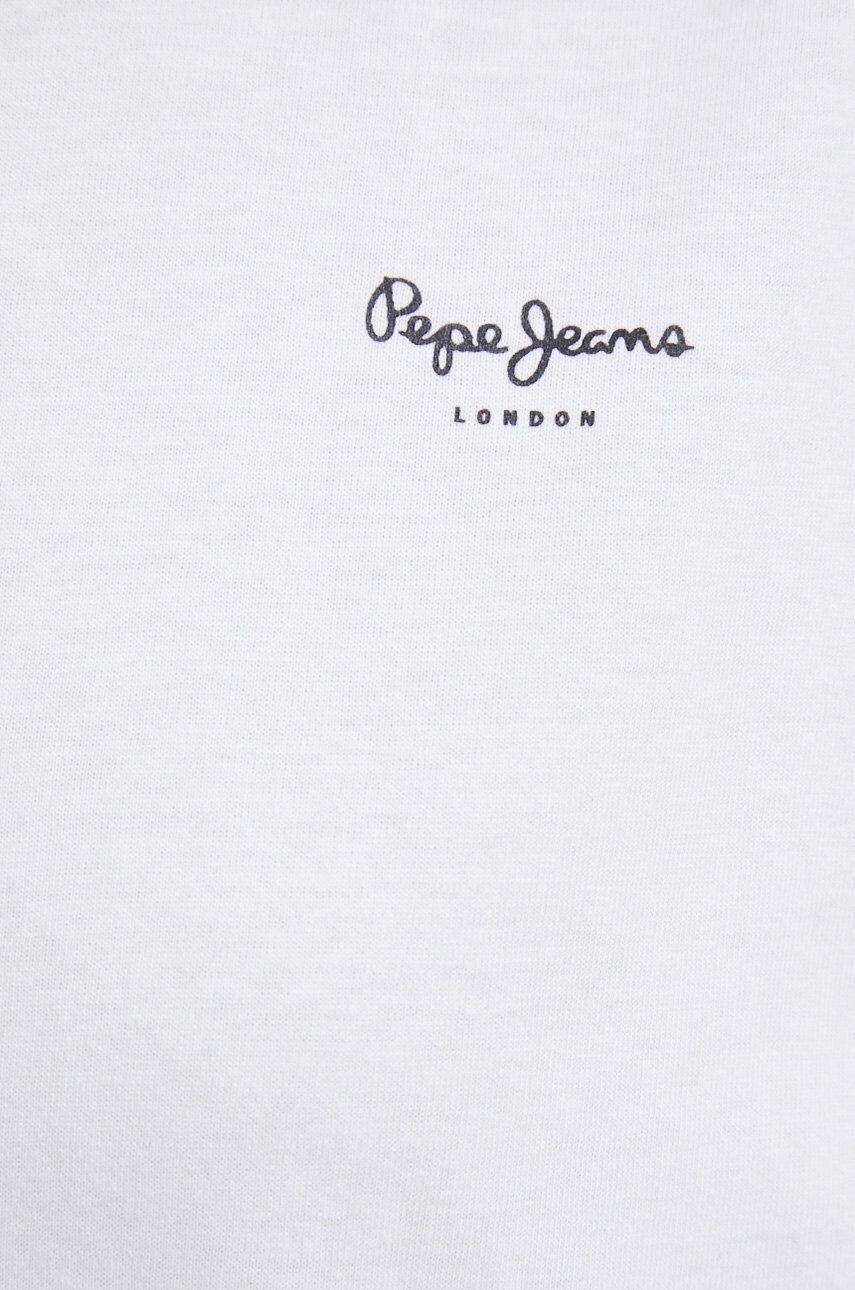 Pepe Jeans Bombažna kratka majica Bloom bela barva - Pepit.si