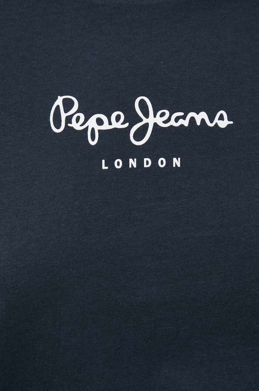 Pepe Jeans Bombažna kratka majica Wendy črna barva - Pepit.si