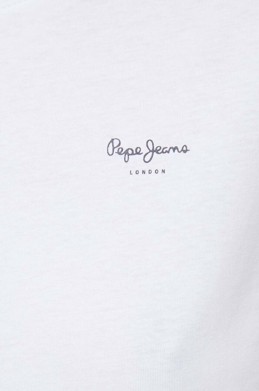 Pepe Jeans Bombažna kratka majica Wendy Chest bela barva - Pepit.si